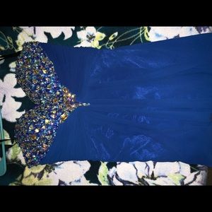 Strapless Blue Prom/Homecoming Dress